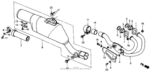 XR600R Exhaust muffler 85-87