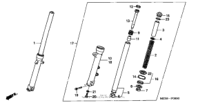 VF750C Передняя вилка