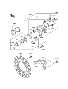 KX65 Задний тормоз