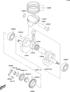  Коленвал и поршни