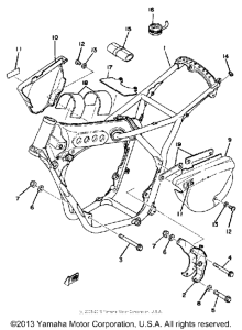 YZ125D Frame - side cover