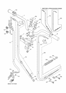 XF50 XF50X Рулевой рычаг и кабель