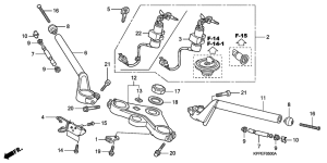CBR125RS Handle pipe / top bridge