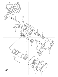 DR250 Задний суппорт