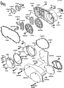 VN1500 Крышки двигателя