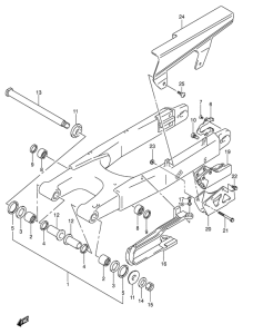 DR-Z400 Маятник задний