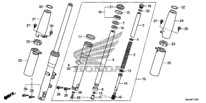 VT750C2B Front fork (1)