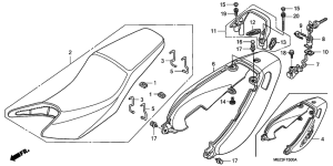 CB600F21 Seat / seat cowl