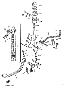 XJ900 Задний торм цилиндр