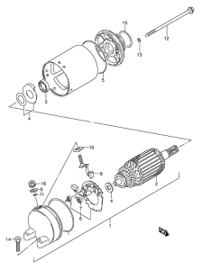 GS500 Стартерный мотор