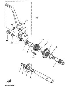 TY250Z Стартер