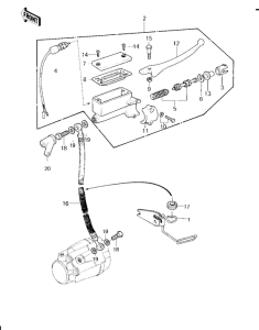 KZ650 Передний тормозной цилиндр