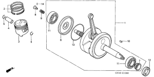XR80R Вал коленчатый