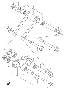 TS125 Втулки заднего рычага