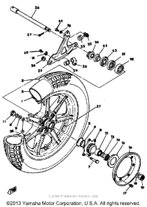 XS1100E Переднее колесо