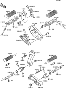 VN1500 Подножки