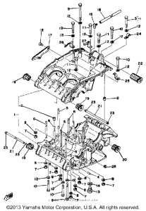 RD400C Картер двигателя