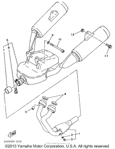 TDM850EC Выхлопная система