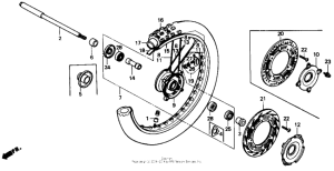CR500R Переднее колесо