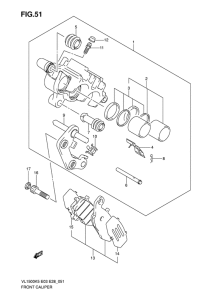 VL1500 Передний суппорт