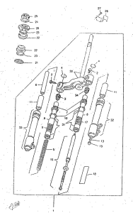 CW50RS Передняя вилка
