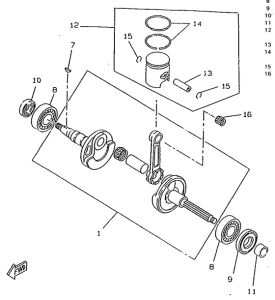 CW50RSX Коленвал и поршень