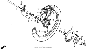 XL600V Переднее колесо
