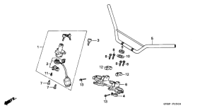 CRM50R Handle pipe / top bridge