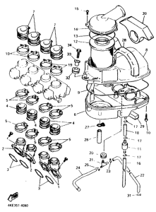 XJ600N Впускная система