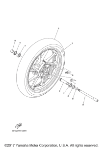 FZ09 Переднее колесо