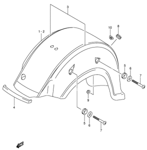 VL800 Заднее крыло