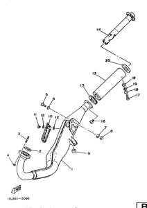 RD125LC Выхлопная система