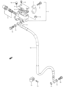 DR350 Передний тормозной цилиндр
