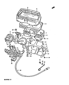 GSX550 Спидометр-тахометр