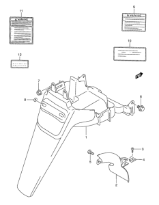 AJ50 Заднее крыло  /  label