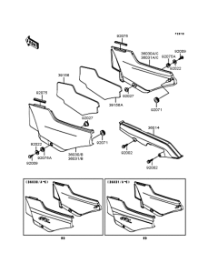 ZX900 Боковые обтекатели