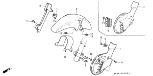 NX650 Front fender /  front disc cover