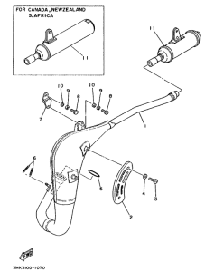YZ80B Выхлопная система