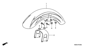 VT1100C2 Переднее крыло