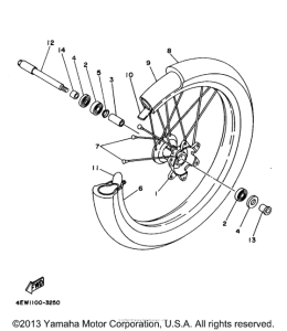 WR250Z Переднее колесо
