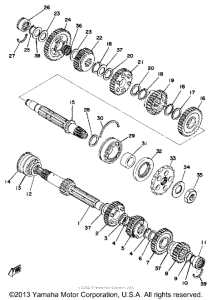 XS500E Трансмиссия