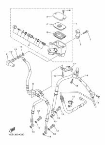 XVS1300A Главный тормозной цилиндр