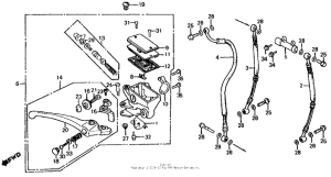  Front brake master cyl. + brake control lever