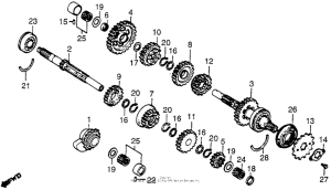 XR500 Rear balancer + transmission