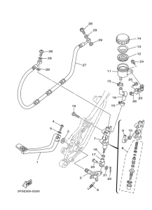 TDM900 Задний торм цилиндр