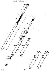 GT200 Вилка передней оси