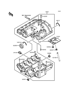 ZX250 Картер двигателя