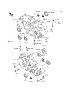 KDX125 Картер двигателя
