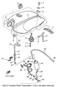 FJ600LC Топливный бак