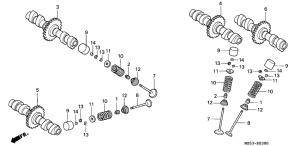 VF750C Распред вал / клапана
